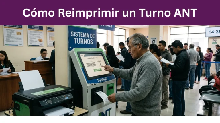 Cómo Reimprimir un Turno ANT