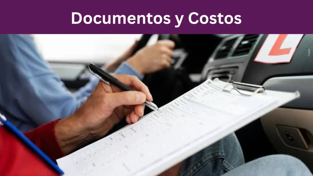 Documentos y Costos por Trámite de Licencia