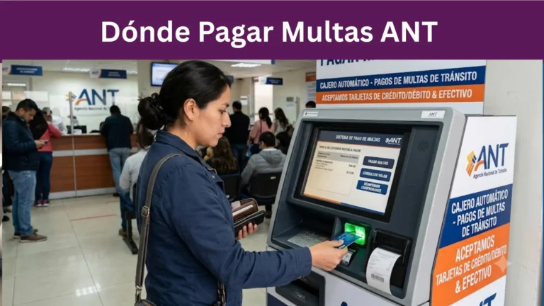 Dónde Pagar Multas ANT