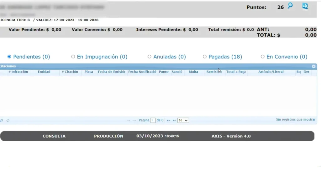 Revisa tus puntos y multas