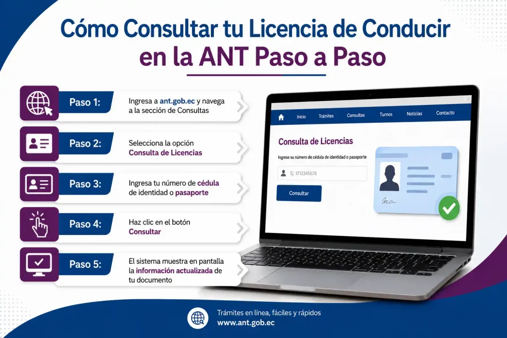 Cómo Consultar tu Licencia de Conducir en la ANT Paso a Paso